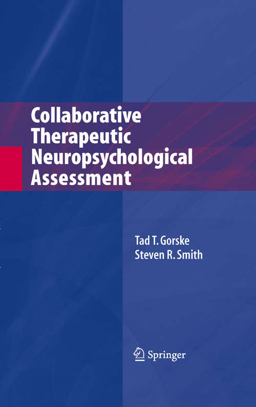 Book cover of Collaborative Therapeutic Neuropsychological Assessment (2009)