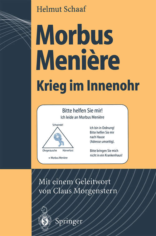 Book cover of Morbus Menière: Krieg im Innenohr (1995)