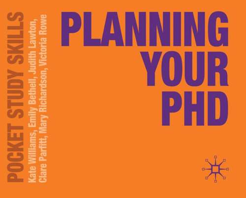 Book cover of Planning Your PhD (PDF)