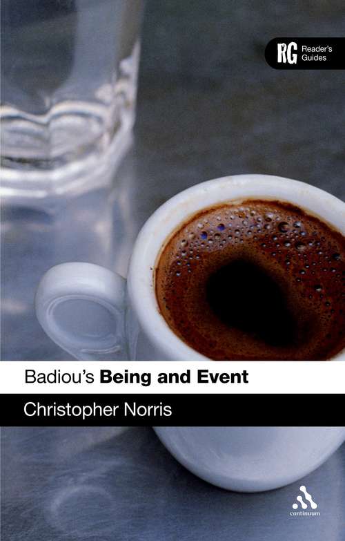 Book cover of Badiou's 'Being and Event': A Reader's Guide (Reader's Guides)