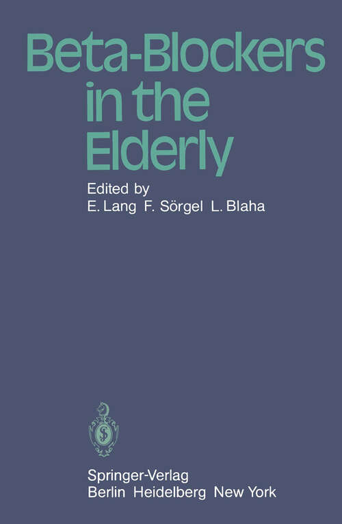 Book cover of Beta-Blockers in the Elderly (1982)