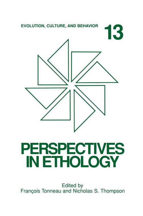 Book cover of Perspectives in Ethology: Evolution, Culture, and Behavior (2000) (Perspectives in Ethology #13)