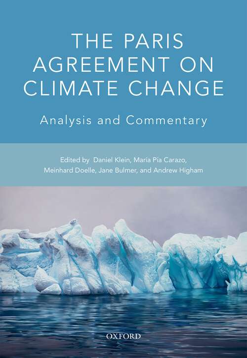 Book cover of The Paris Agreement on Climate Change: Analysis and Commentary