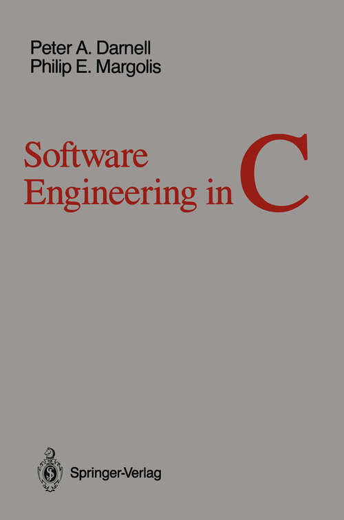 Book cover of Software Engineering in C (1988) (Springer Books on Professional Computing)
