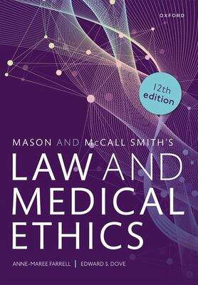 Book cover of Mason And Mccall Smith's Law And Medical Ethics: (pdf) (12)