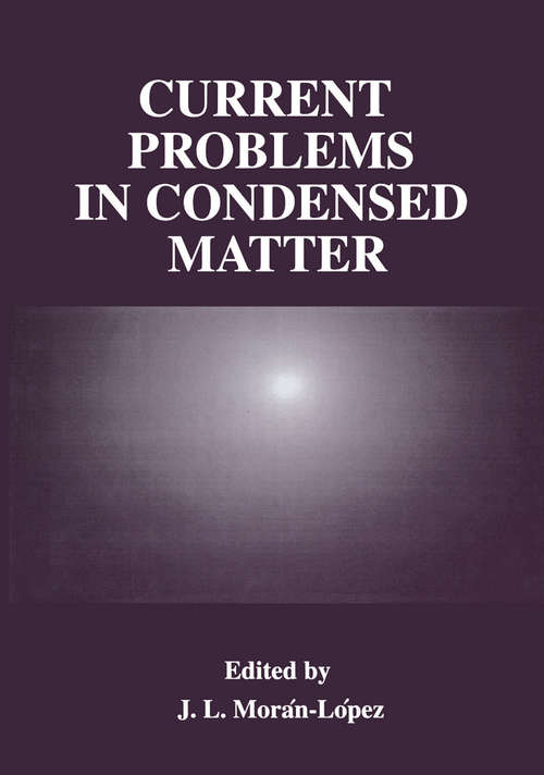 Book cover of Current Problems in Condensed Matter (1998)