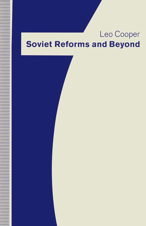 Book cover of Soviet Reforms and Beyond (1st ed. 1991)
