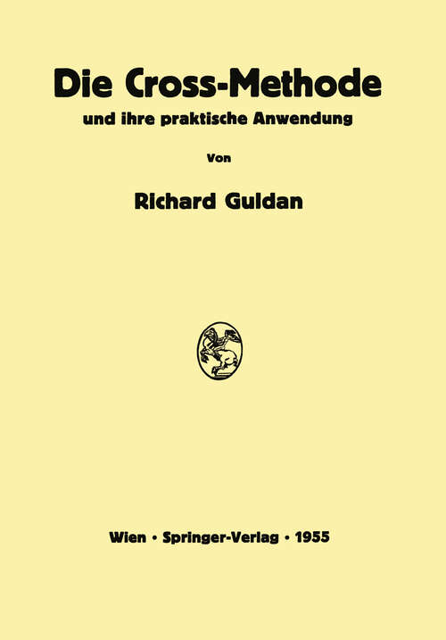 Book cover of Die Cross-Methode und ihre praktische Anwendung (1955)