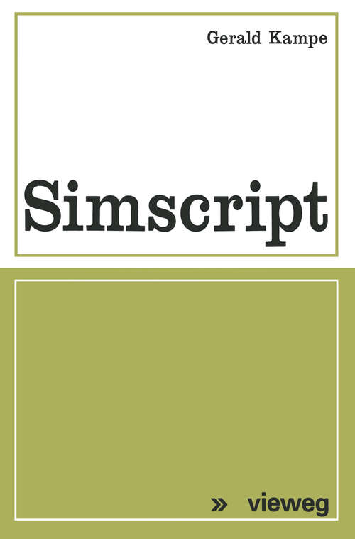 Book cover of Simscript (1971)