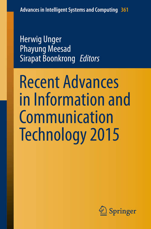 Book cover of Recent Advances in Information and Communication Technology 2015 (2015) (Advances in Intelligent Systems and Computing #361)