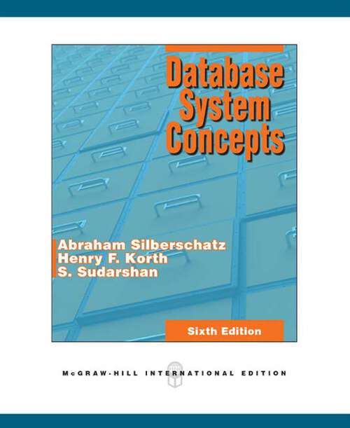 Book cover of eBook: Database Systems Concepts 6e (UK Higher Education  Computing Computer Science)
