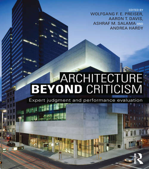 Book cover of Architecture Beyond Criticism: Expert Judgment and Performance Evaluation