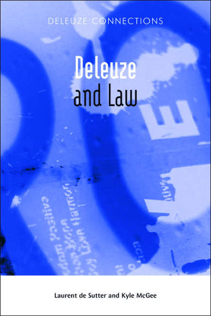 Book cover of Deleuze and Law (Deleuze Connections)