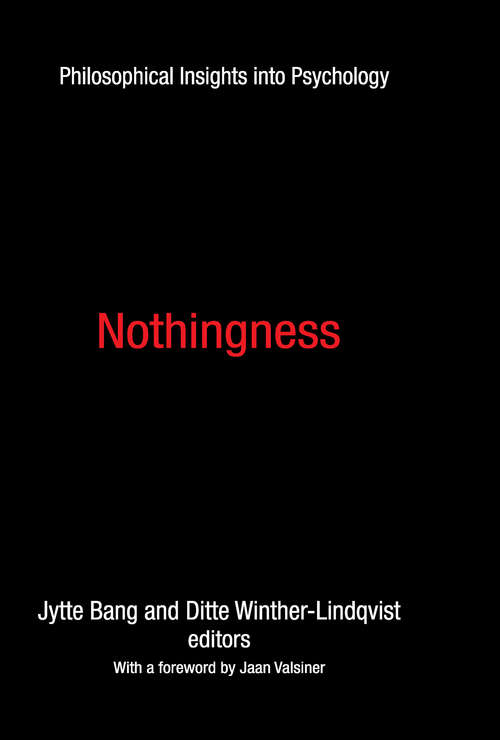 Book cover of Nothingness: Philosophical Insights into Psychology
