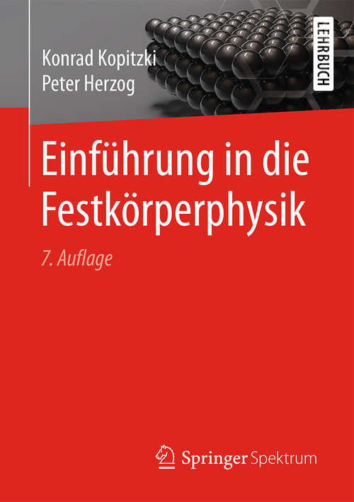 Book cover of Einführung in die Festkörperphysik (7. Aufl. 2017)