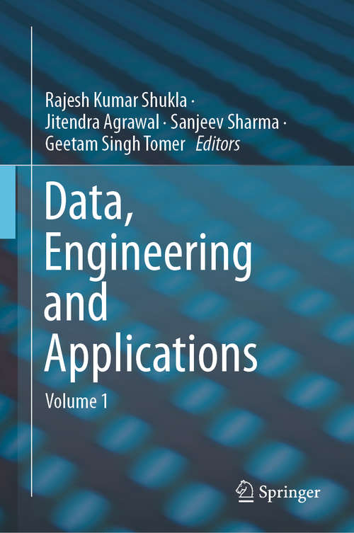 Book cover of Data, Engineering and Applications: Volume 1 (1st ed. 2019)