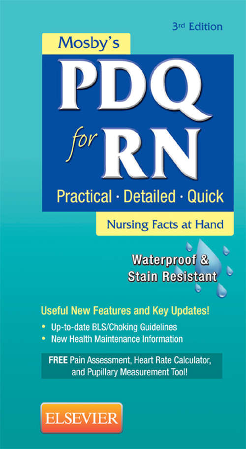 Book cover of Mosby's PDQ for RN - E-Book: Practical, Detailed, Quick