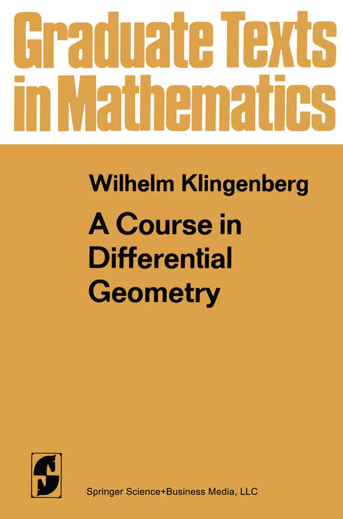 Book cover of A Course in Differential Geometry (1978) (Graduate Texts in Mathematics #51)