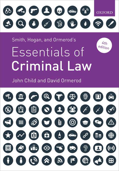 Book cover of Smith, Hogan, and Ormerod's Essentials of Criminal Law