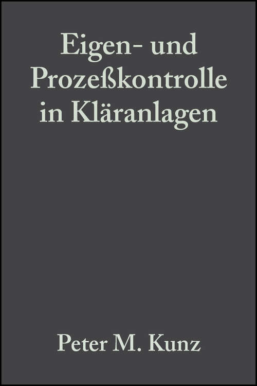 Book cover of Eigen- und Prozeßkontrolle in Kläranlagen