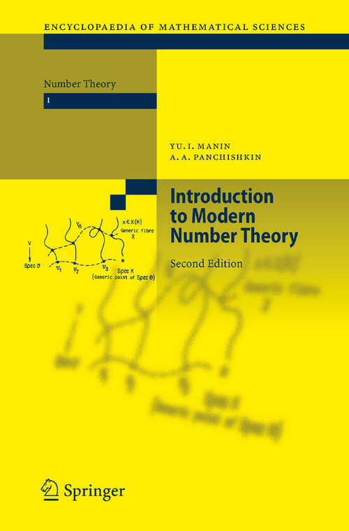 Book cover of Introduction to Modern Number Theory: Fundamental Problems, Ideas and Theories (2nd ed. 2005) (Encyclopaedia of Mathematical Sciences #49)