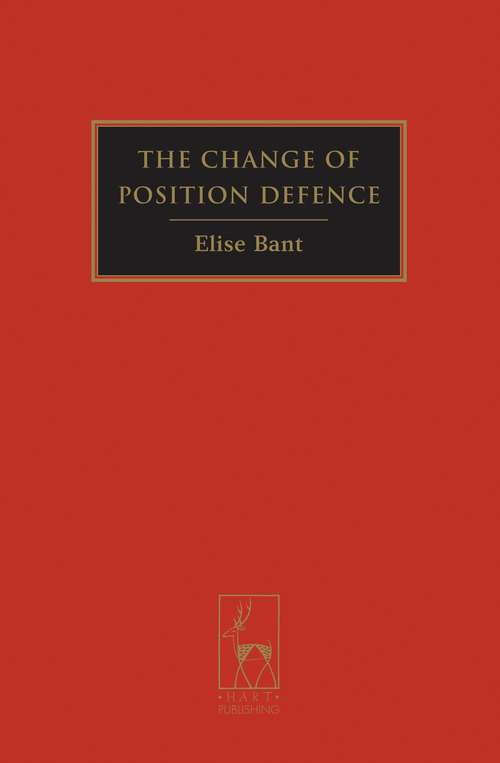 Book cover of The Change of Position Defence