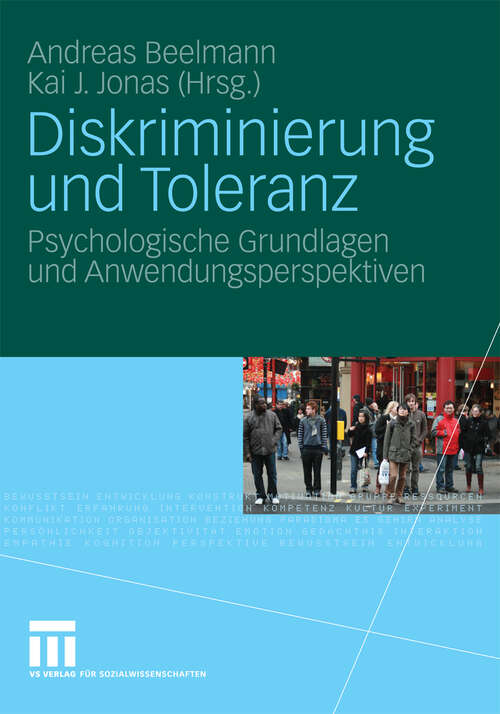 Book cover of Diskriminierung und Toleranz: Psychologische Grundlagen und Anwendungsperspektiven (2009)
