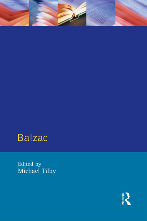 Book cover of Balzac (Modern Literatures In Perspective)