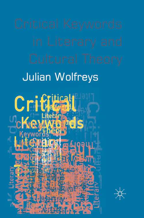 Book cover of Critical Keywords in Literary and Cultural Theory