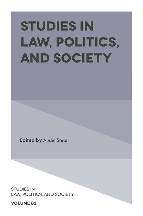 Book cover of Studies in Law, Politics, and Society (Studies in Law, Politics, and Society #83)