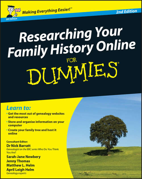 Book cover of Researching Your Family History Online For Dummies (2)