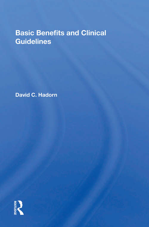 Book cover of Basic Benefits And Clinical Guidelines
