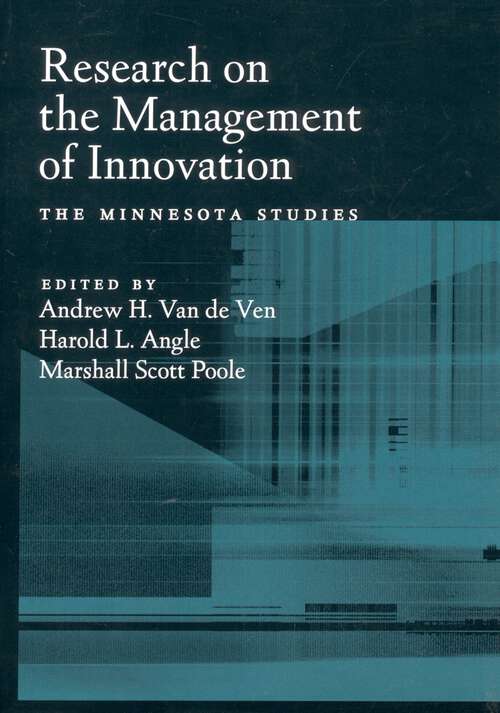 Book cover of Research On The Management Of Innovation: The Minnesota Studies