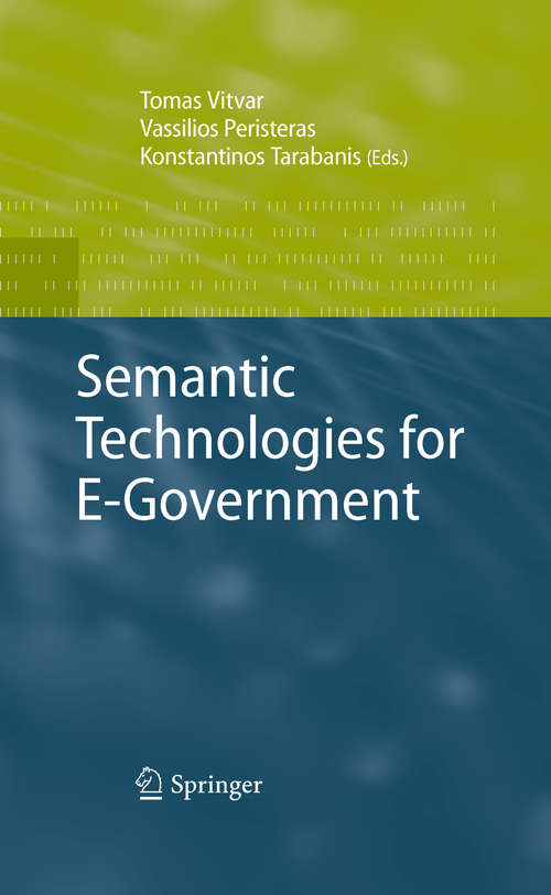 Book cover of Semantic Technologies for E-Government (2010)