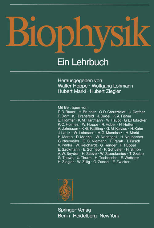 Book cover of Biophysik: Ein Lehrbuch (1977)