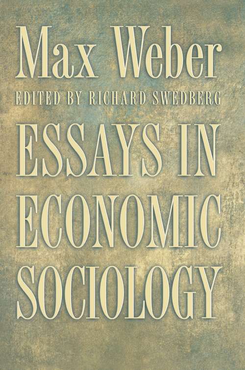 Book cover of Essays in Economic Sociology