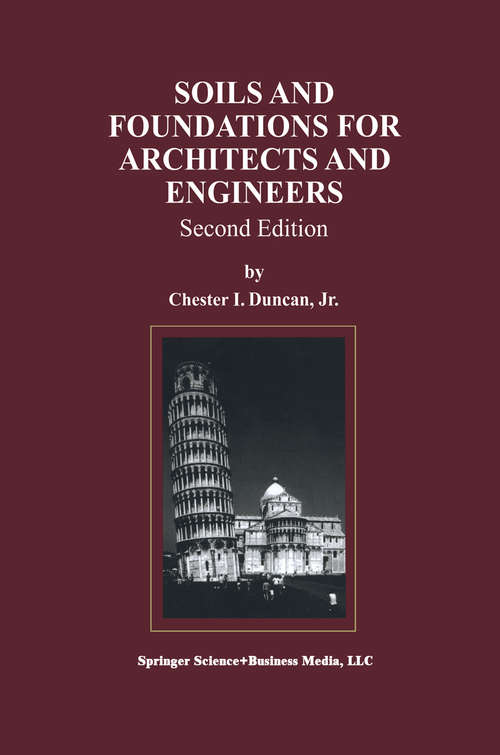 Book cover of Soils and Foundations for Architects and Engineers (2nd ed. 1998)