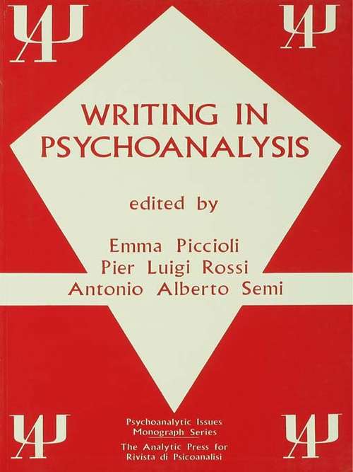 Book cover of Writing in Psychoanalysis