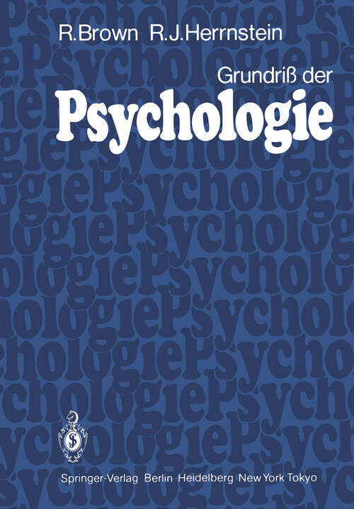 Book cover of Grundriß der Psychologie (1984)