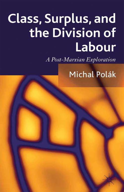 Book cover of Class, Surplus, and the Division of Labour: A Post-Marxian Exploration (2013)