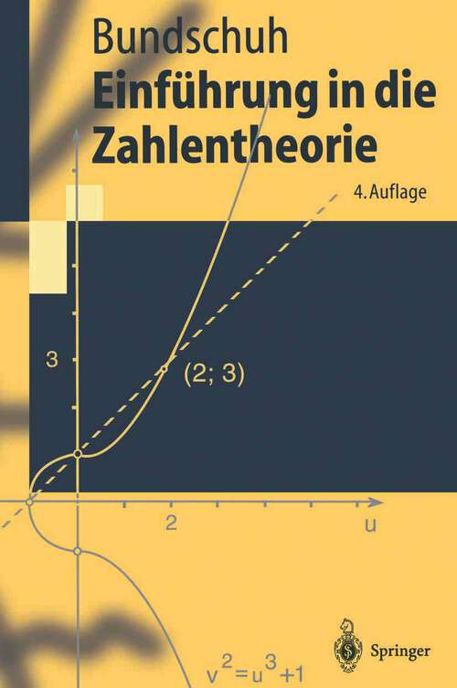 Book cover of Einführung in die Zahlentheorie (4. Aufl. 1998) (Springer-Lehrbuch)