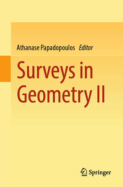 Book cover of Surveys in Geometry II (2024)