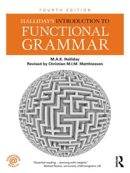 Book cover of Halliday's Introduction to Functional Grammar