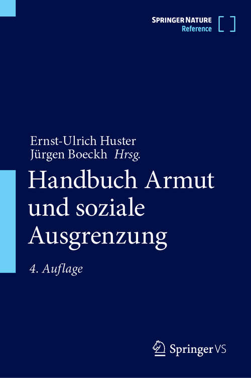 Book cover of Handbuch Armut und soziale Ausgrenzung (4. Auflage 2024)