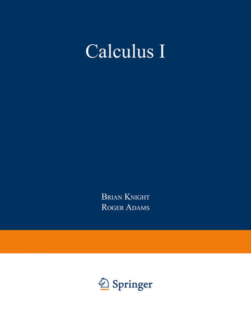 Book cover of Calculus I (1975)