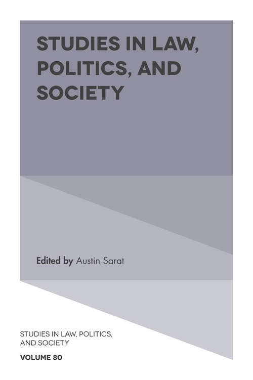 Book cover of Studies in Law, Politics, and Society: Punishment, Politics, And Culture (Studies in Law, Politics, and Society #80)