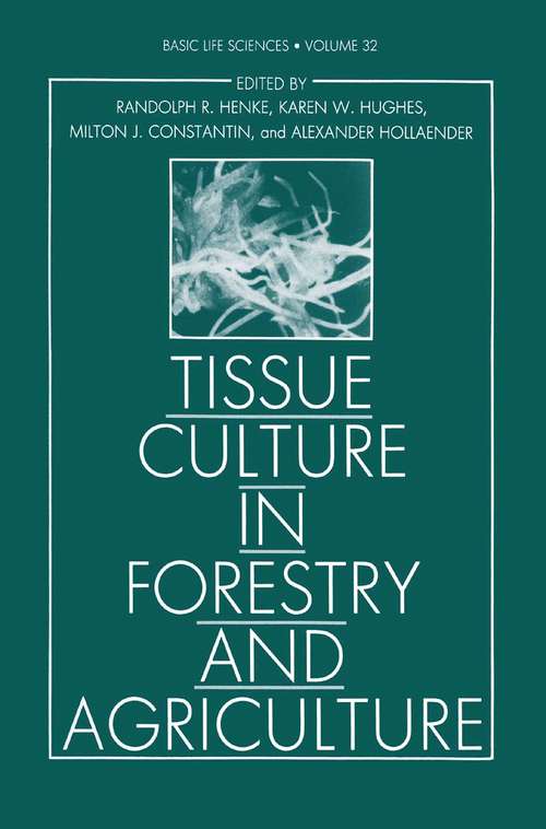 Book cover of Tissue Culture in Forestry and Agriculture (1985) (Basic Life Sciences #32)