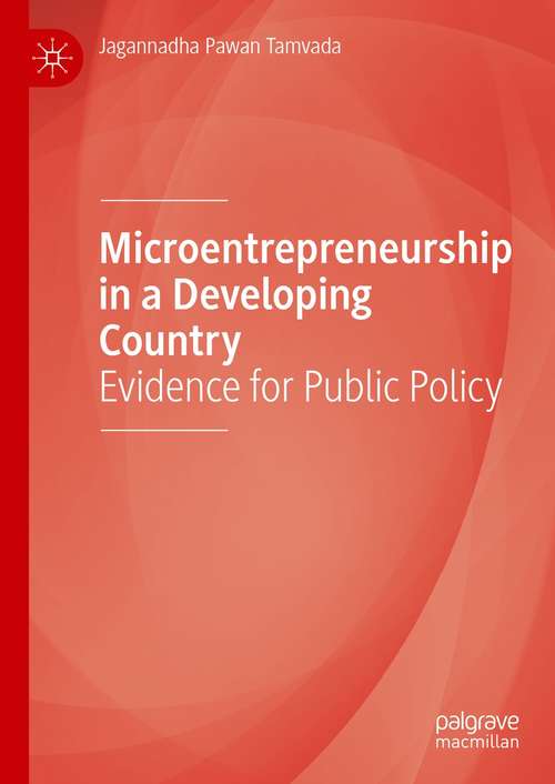 Book cover of Microentrepreneurship in a Developing Country: Evidence for Public Policy (1st ed. 2021)