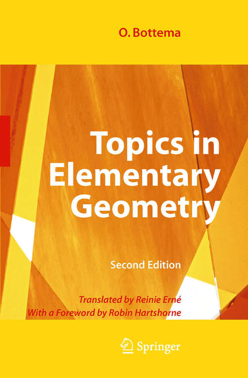 Book cover of Topics in Elementary Geometry (2nd ed. 2008)