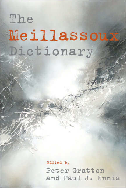 Book cover of The Meillassoux Dictionary (Philosophical Dictionaries)